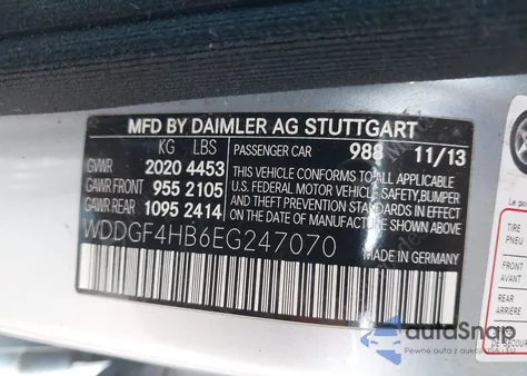 2014 Mercedes-Benz C 250 Sport from USA, damaged, VIN WDDGF4HB6EG247070